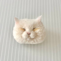 meow-felt 白猫ブローチ（448-002）