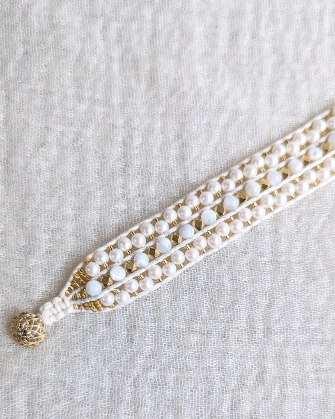 静電気防止ブレスレット TRINITY WHITE（No.1）MURIEL　354