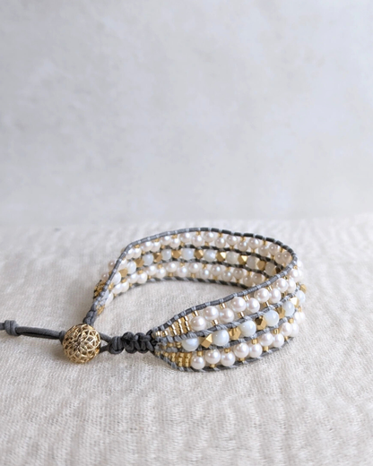 静電気防止ブレスレット TRINITY GRAY（No.2）MURIEL　354