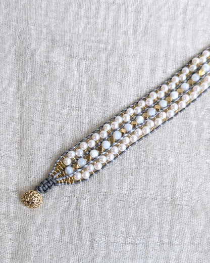 静電気防止ブレスレット TRINITY GRAY（No.2）MURIEL　354