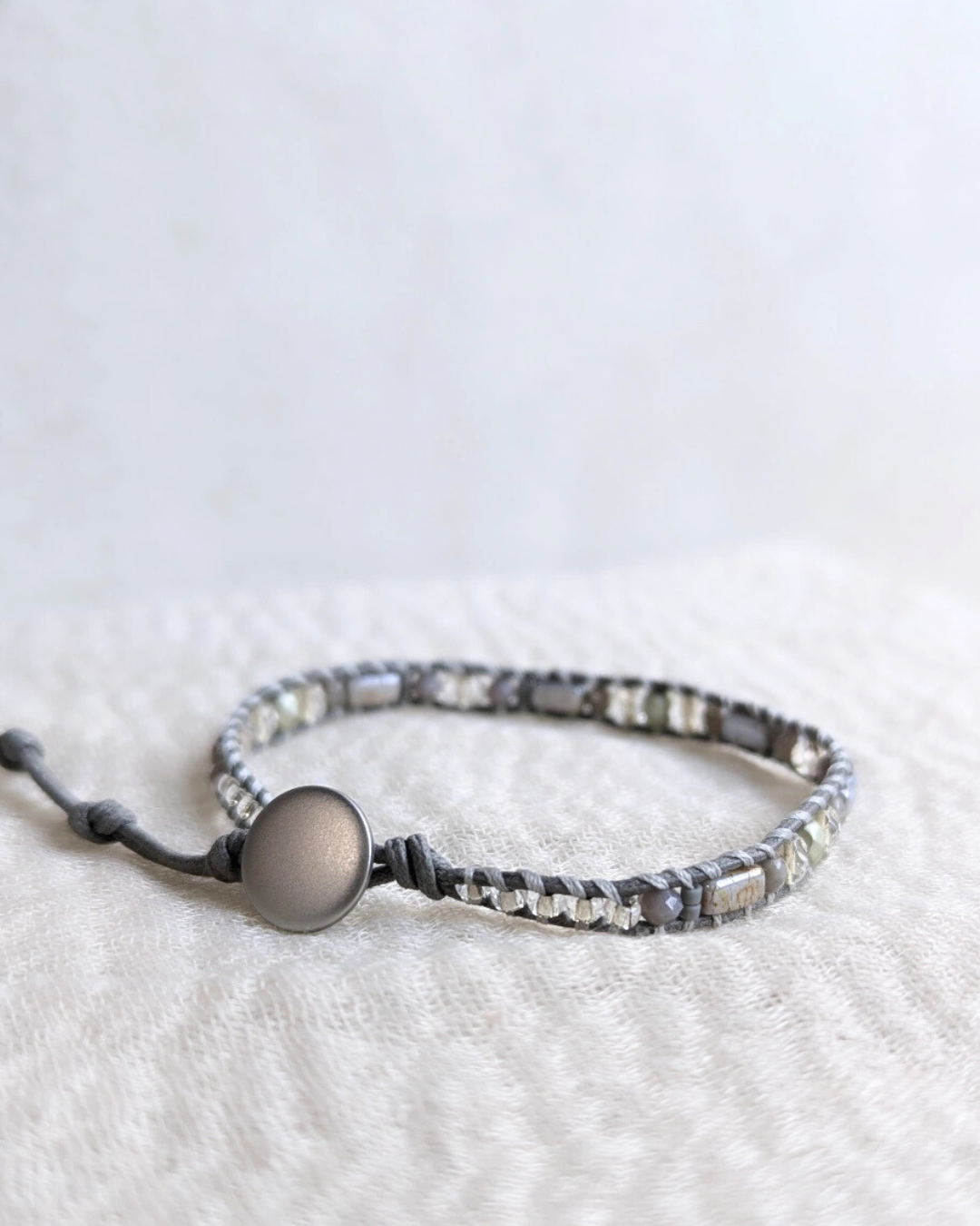 静電気防止ブレスレット 1連 GRAY（No.3）MURIEL　354