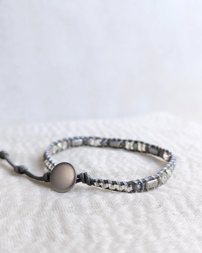 静電気防止ブレスレット 1連 GRAY（No.3）MURIEL　354