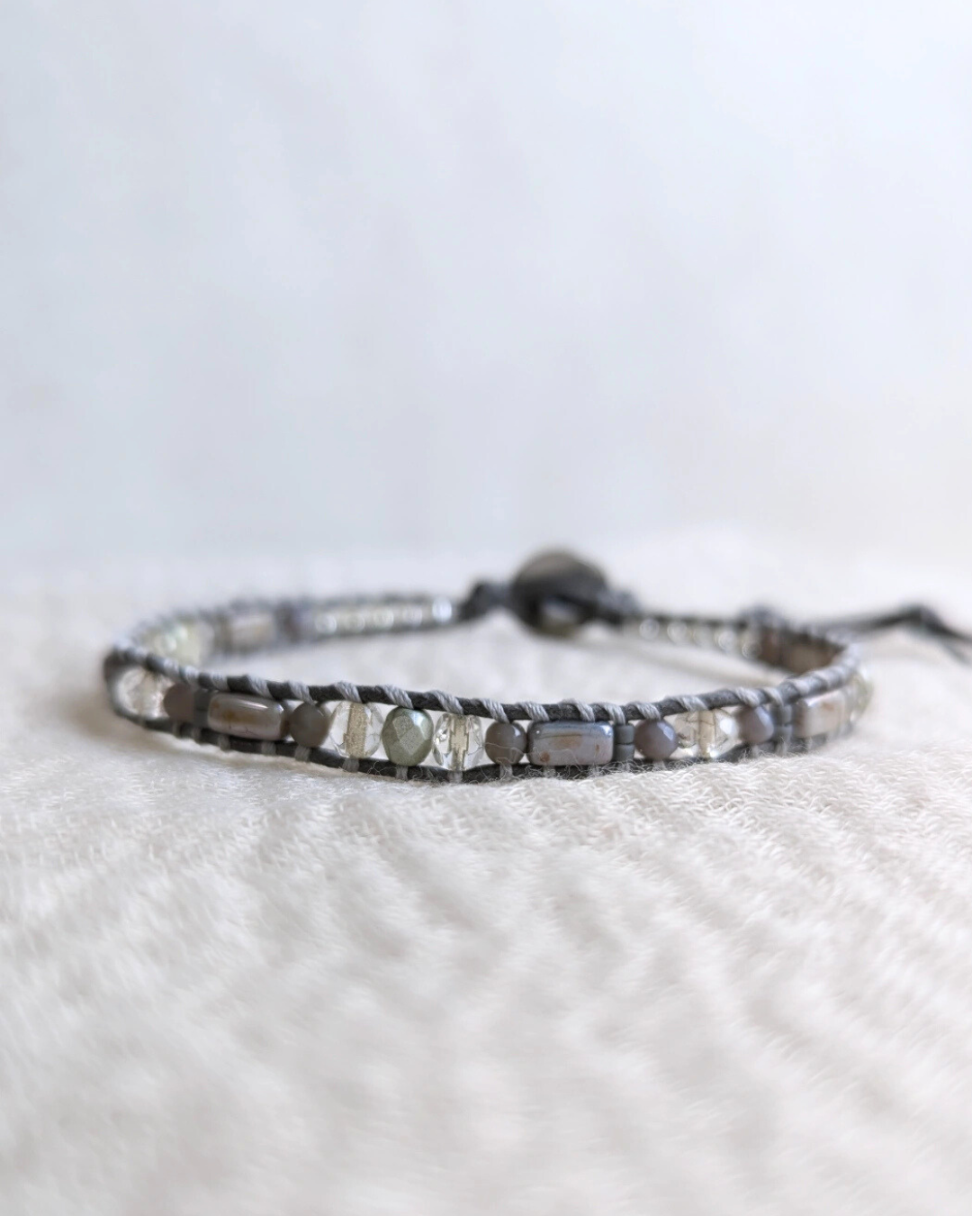 静電気防止ブレスレット 1連 GRAY（No.3）MURIEL　354