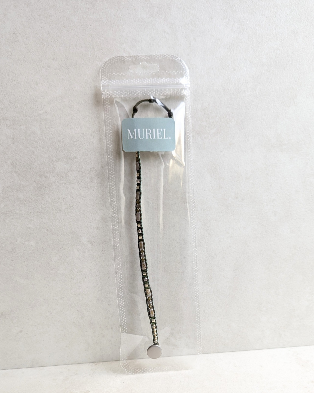 静電気防止ブレスレット 1連 GRAY（No.3）MURIEL　354