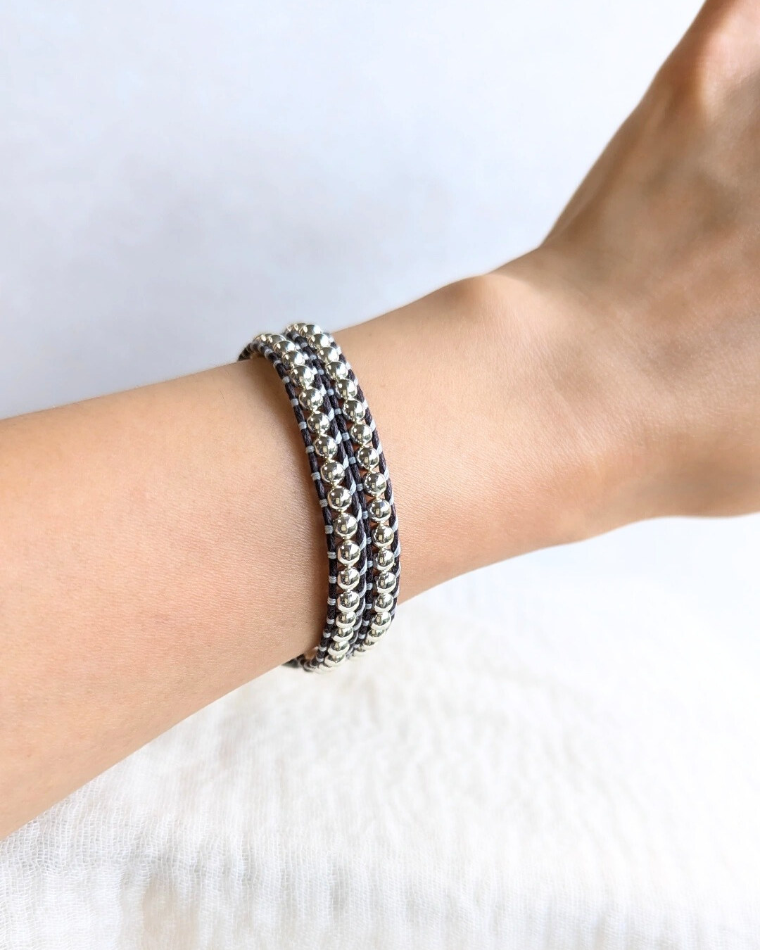 静電気防止ブレスレット 2連 Charcoal（No.4）MURIEL　354