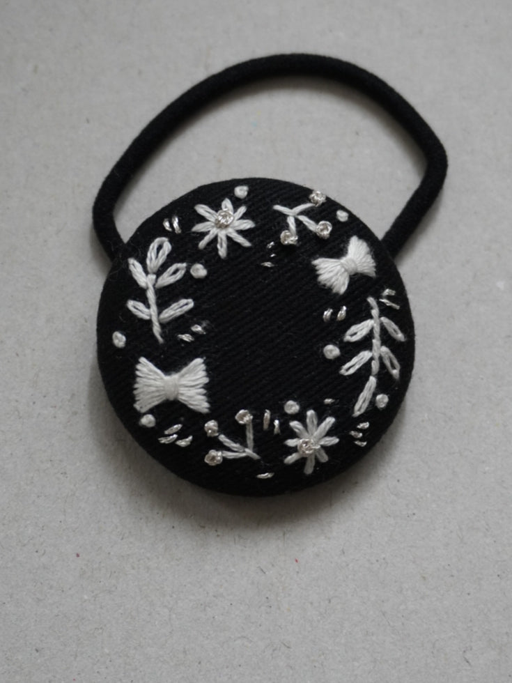 hinohikari 手刺繍ヘアゴム　フラワーリング