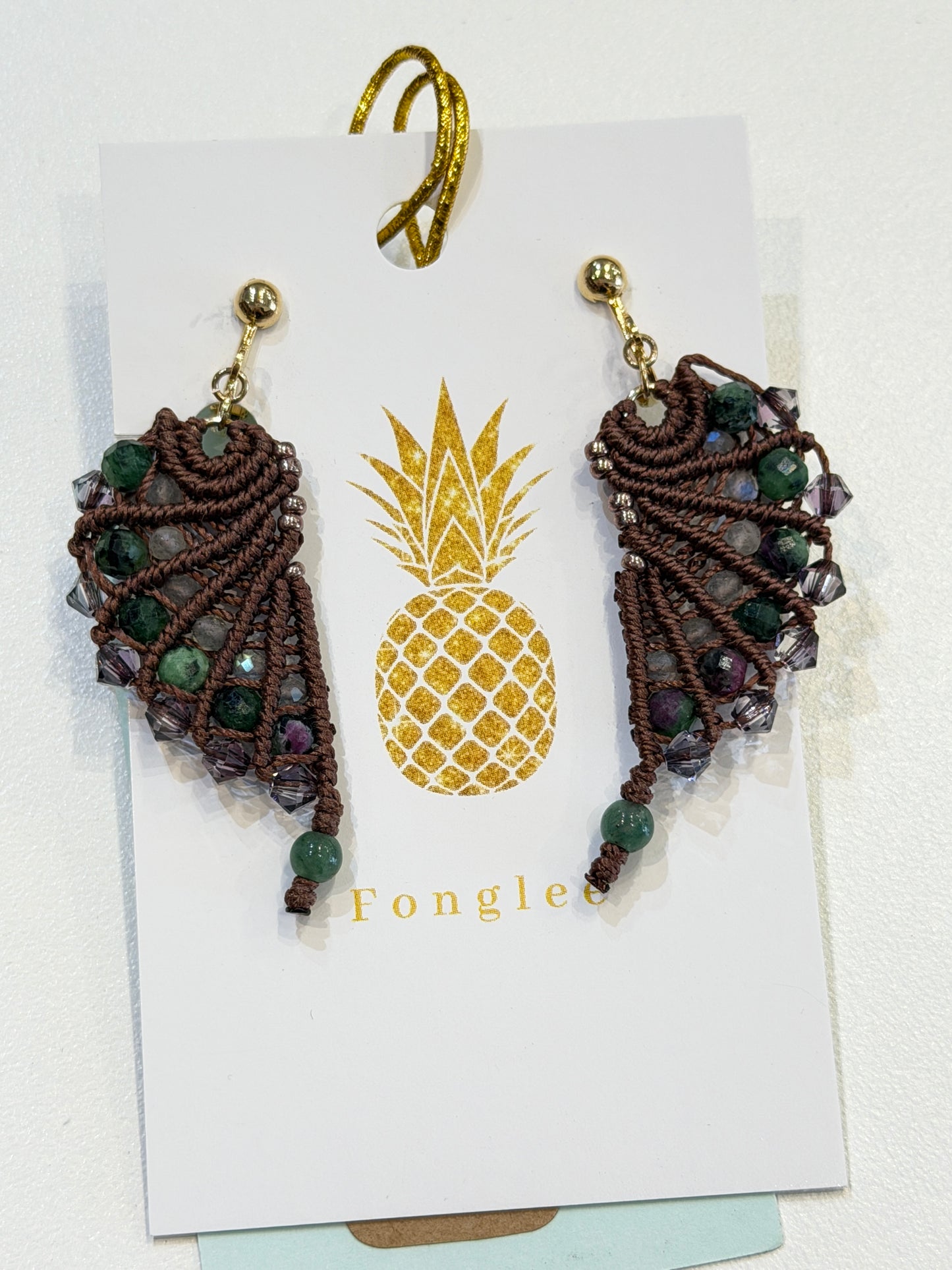 FONGLEE 　天然石羽イヤリング