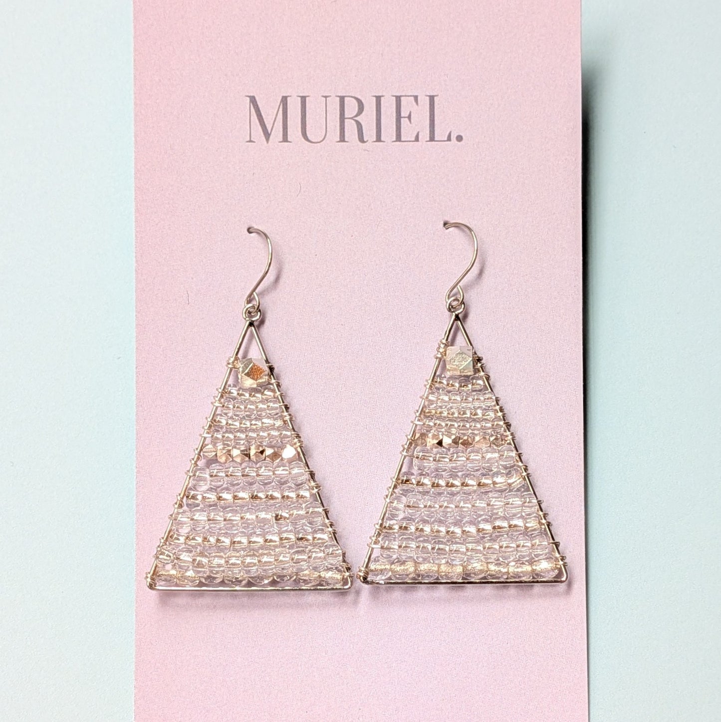MURIEL.　トライアングル　ピアス　クリアシルバー