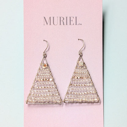MURIEL.　トライアングル　ピアス　クリアシルバー