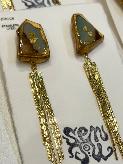 千壽　senju 金継ぎピアス　備前焼　018