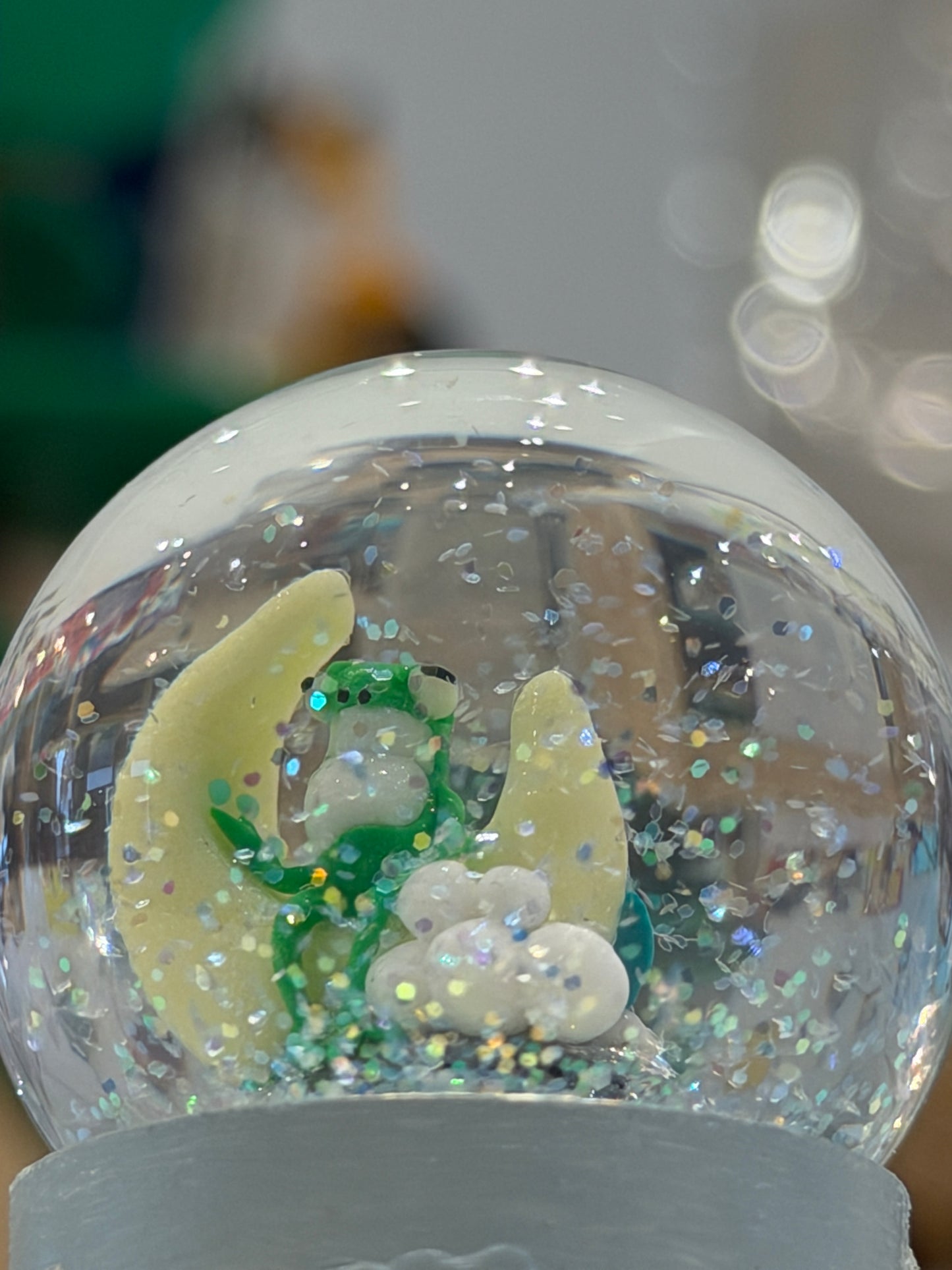 雪玉や鈴森　「星の花 咲いた」スノードーム　Snow Globe, Glass, Handmade