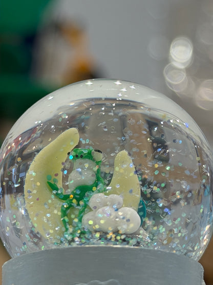雪玉や鈴森　「星の花 咲いた」スノードーム　Snow Globe, Glass, Handmade