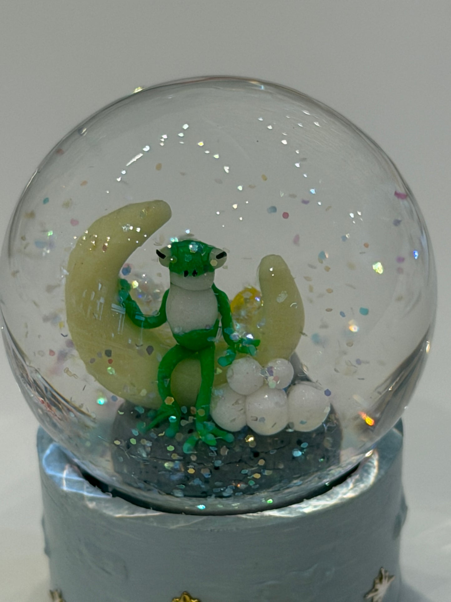 雪玉や鈴森　「星の花 咲いた」スノードーム　Snow Globe, Glass, Handmade