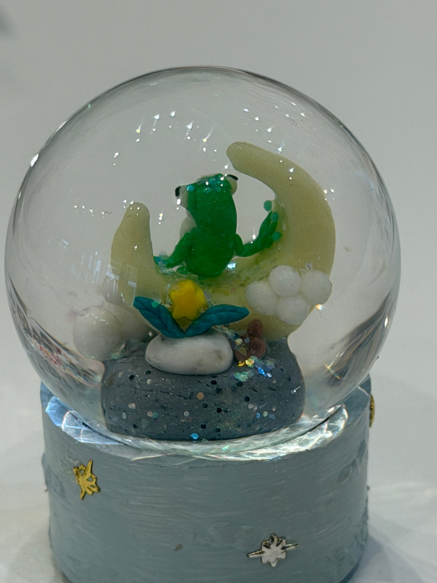 雪玉や鈴森　「星の花 咲いた」スノードーム　Snow Globe, Glass, Handmade