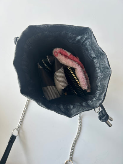 巾着ミニショルダーバッグ(No.1 ブラック) priare