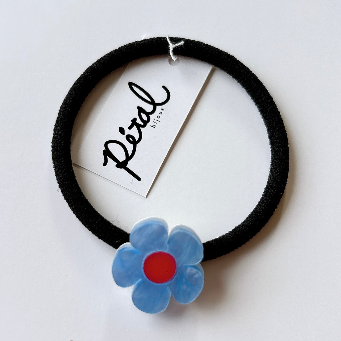 ヘアゴム　ブラック　花　(EC-2) Petal_bijoux 139