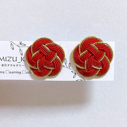 【MIZU-KI】紅梅のタッセル2way耳飾り（T1）_266