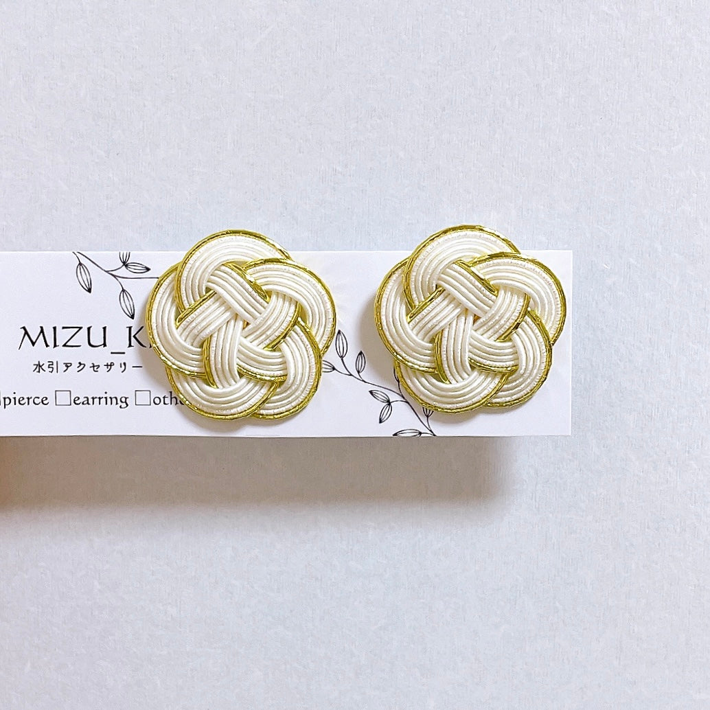 【MIZU-KI】白梅のタッセル2way耳飾り（T2）_266