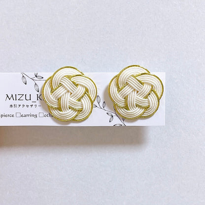 【MIZU-KI】白梅のタッセル2way耳飾り（T2）_266