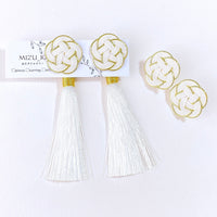 【MIZU-KI】白梅のタッセル2way耳飾り（T2）_266