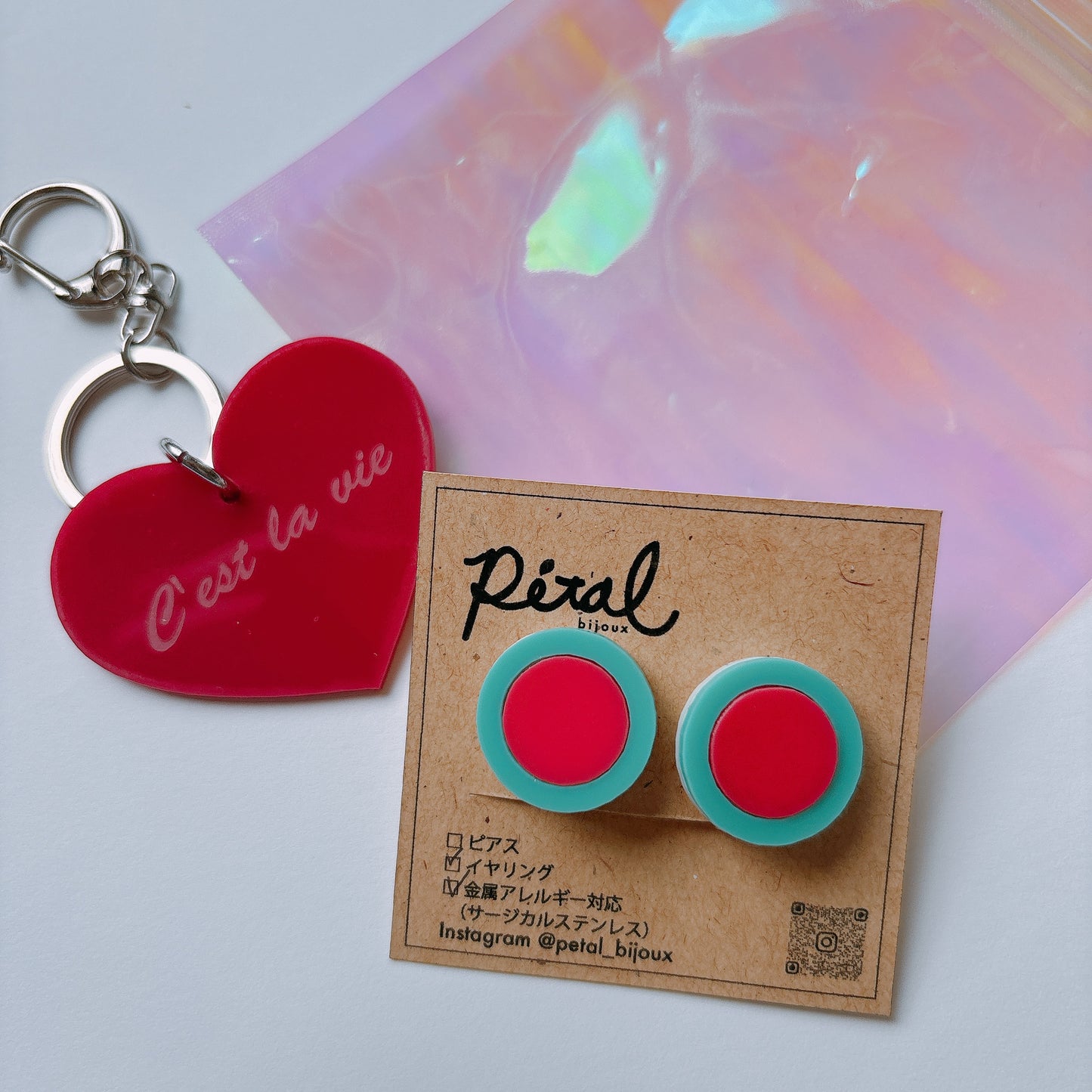 Petal-bijoux ピアス/イヤリング　キーホルダーセット 【SALE】
